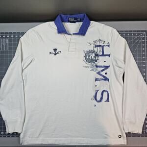 Vintage Polo Rugby Shirt XL HMS Ralph Lauren Preppy Yachting Sportsman Lolife